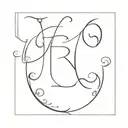 initials  R F A N tattoo design idea