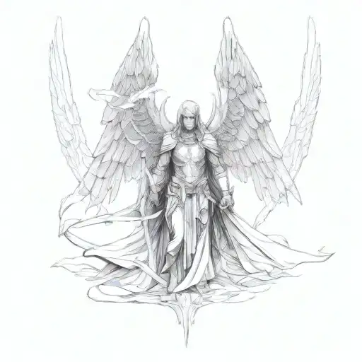 archangel Gabriel tattoo design idea