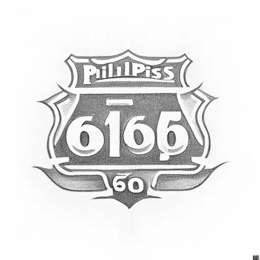 "Phillips 66" road sign tattoo design idea