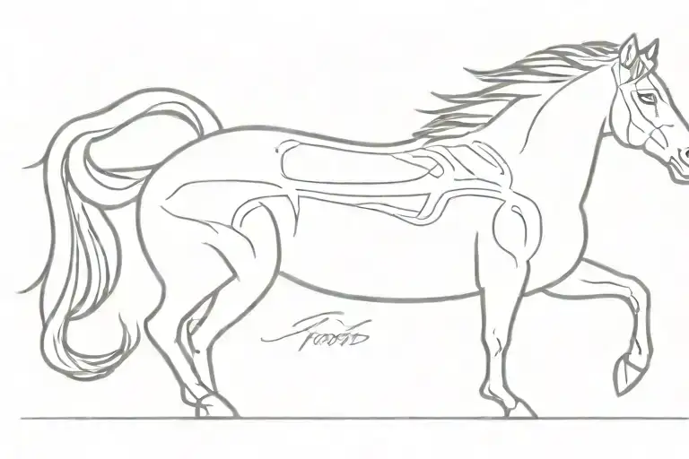 ford mustang tattoo design idea
