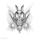 neck tattoo in the style of polish easter eggs tattoo design idea