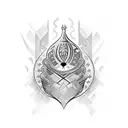 neck tattoo in the style of polish easter eggs tattoo design idea
