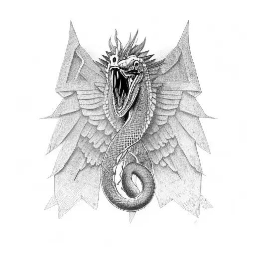 Quetzalcoatl atravesando la pielmde mi brazo de abajo hacia arriba  tattoo design idea