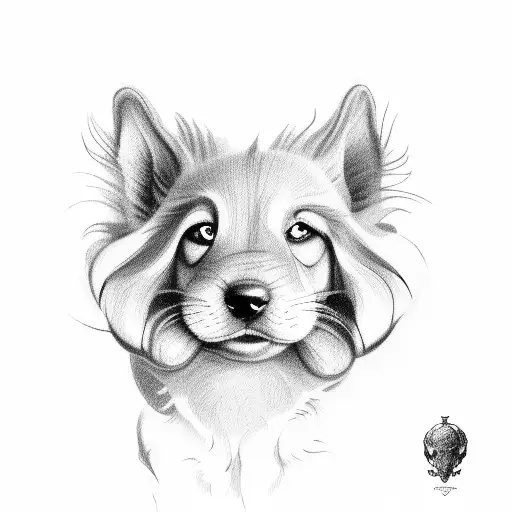 Cerberus Puppy tattoo design idea