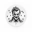 Joker card tattoo design idea