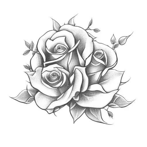 ankle wrap around gothic flowers tattoo design idea