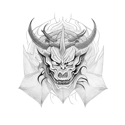 demon  tattoo design idea