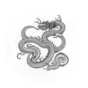 dragon snake and monkey  tattoo design idea