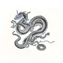 dragon snake and monkey  tattoo design idea