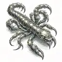 scorpion crawling tattoo design idea