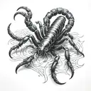 scorpion crawling tattoo design idea