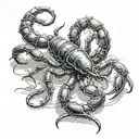 scorpion crawling tattoo design idea