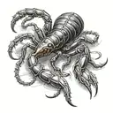 scorpion crawling tattoo design idea