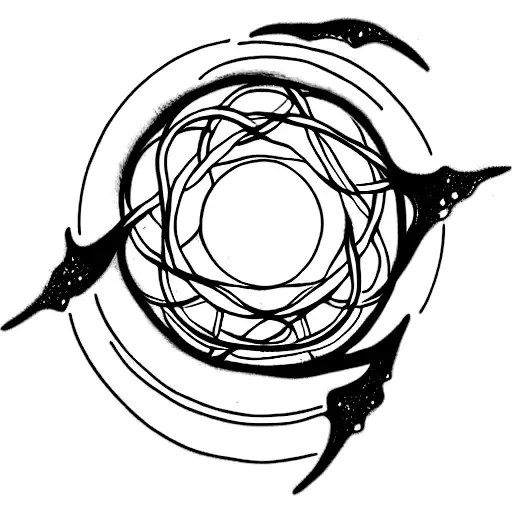 Hekate, mother, maiden, and krone triple moon goddess tattoo design idea