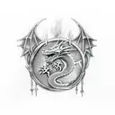 dragon breathing fire on throne from game of thrones tattoo design idea