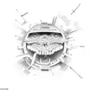 Science evolution tattoo design idea