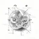 Science evolution tattoo design idea