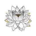 lotus flower petals with Ohia Lehua flower coming out of the middle tattoo design idea
