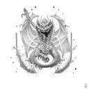 Guts wielding the Dragonslayer sword tattoo design idea