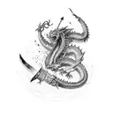 Guts wielding the Dragonslayer sword tattoo design idea