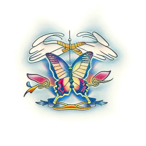 ADHD butterfly tattoo design idea