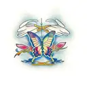 ADHD butterfly tattoo design idea