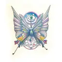 ADHD butterfly tattoo design idea