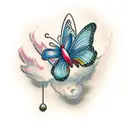 ADHD butterfly tattoo design idea