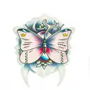 ADHD butterfly tattoo design idea