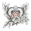 virgo and scorpio with flower aster and peony flowers tattoo design idea