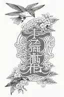 I want to see a symbol of karma with the inscription karma, I want to place the tattoo on the upper part of the forearm tattoo design idea