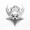 witcher forest monster tattoo design idea