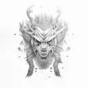 witcher forest monster tattoo design idea