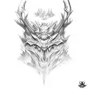 witcher forest monster tattoo design idea