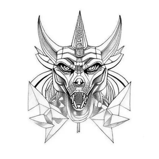 Anubis Hades Lucifer  tattoo design idea