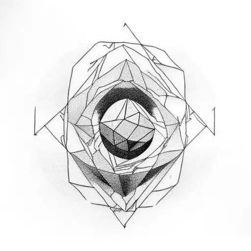 Sisyphus rock optical illusion tattoo design idea