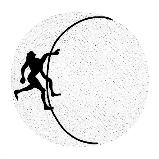 Sisyphus rock optical illusion tattoo design idea