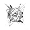 myth of sisyphus optical illusion tattoo design idea