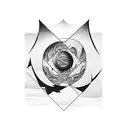 myth of sisyphus optical illusion tattoo design idea