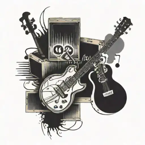 Music is the language of emotions, the one that makes you vibrate in front of the boxes tattoo design idea