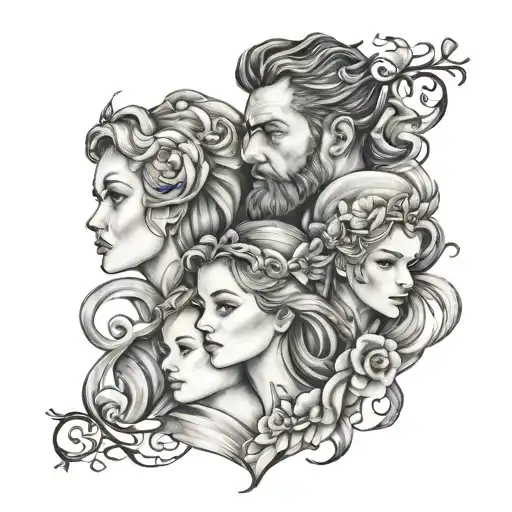 father 3 daughters tattoo design tattoo design idea