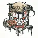 wax dripping  is daddy tattoo design idea