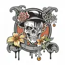 wax dripping  is daddy tattoo design idea