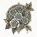 memorial tattoo for mom, dad, lucien, and ètienne tattoo design idea