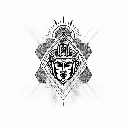 buda tattoo design idea