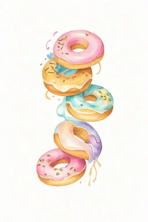 bagels tattoo design idea