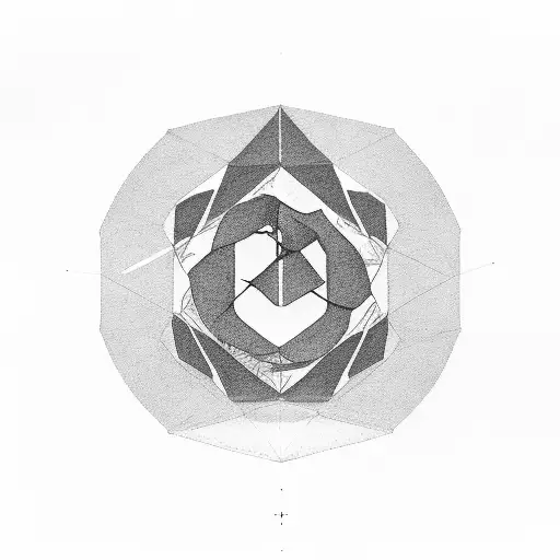 Design a minimalist Sisyphus symbol for a tattoo, emphasizing determination and the eternal struggle." tattoo design idea