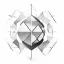 Design a minimalist Sisyphus symbol for a tattoo, emphasizing determination and the eternal struggle." tattoo design idea