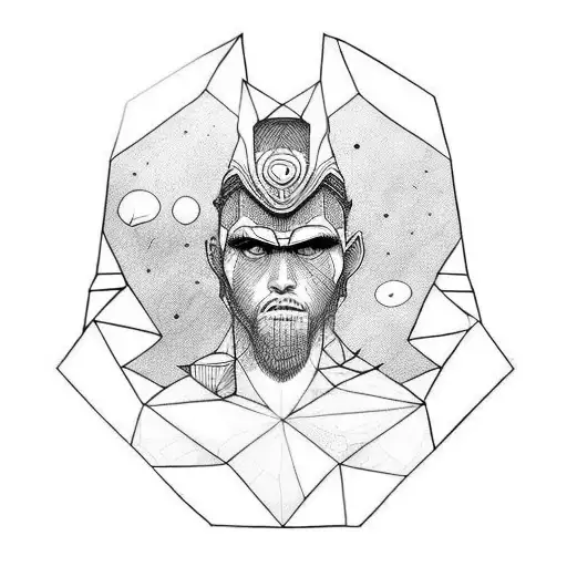 WARRIOR BOY FROM THE MOON tattoo design idea