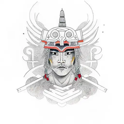 WARRIOR BOY FROM THE MOON tattoo design idea